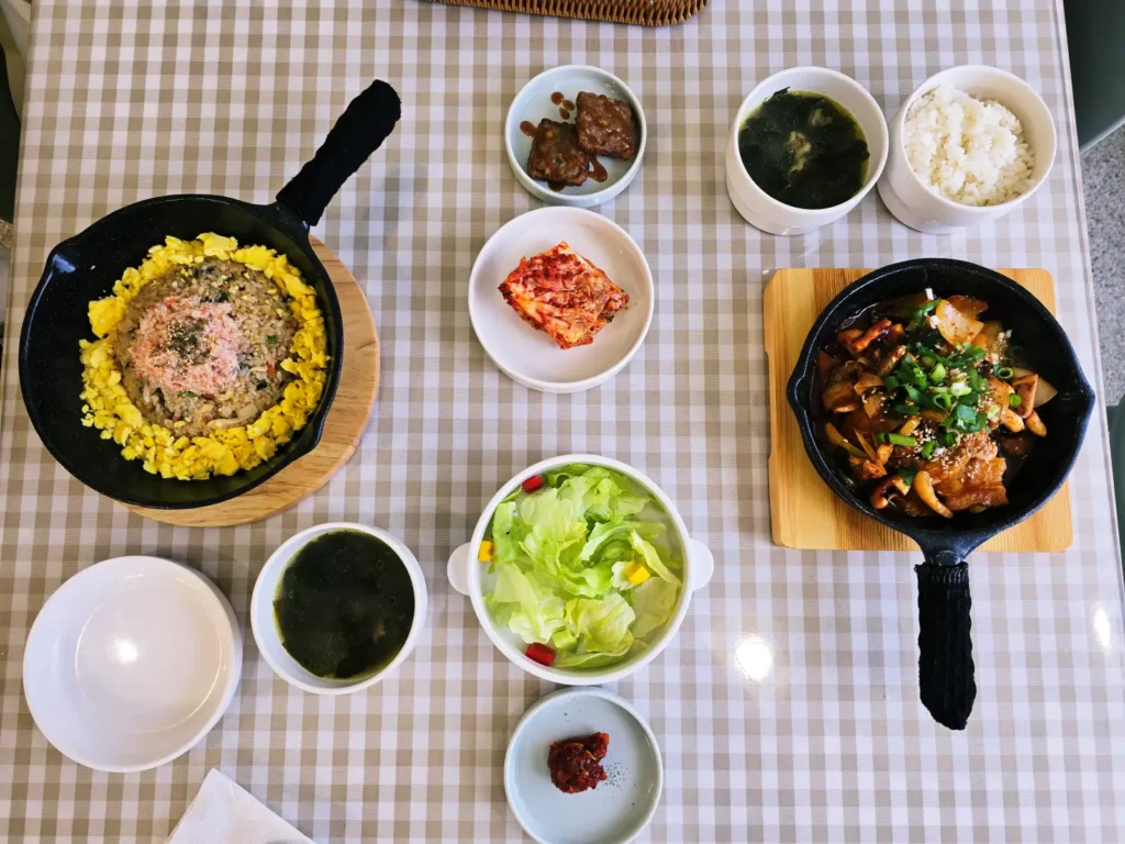 속초록 메뉴 항공샷
