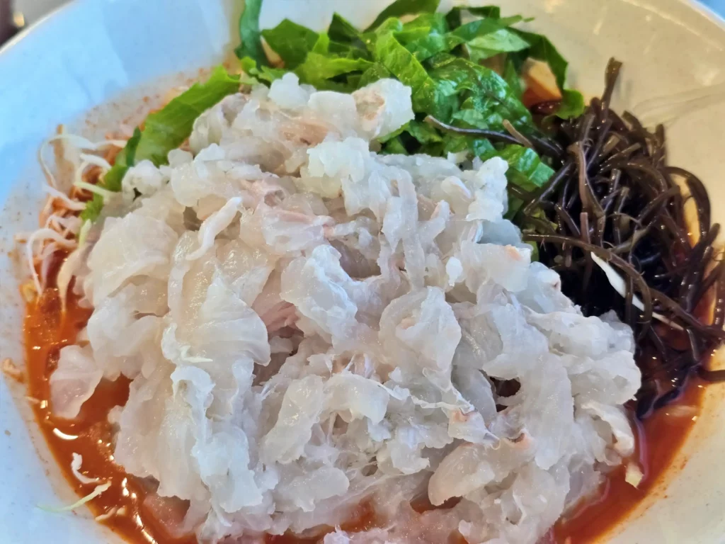 광어물회